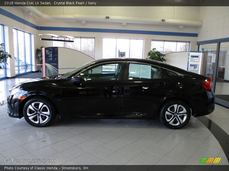 Crystal Black Pearl / Ivory 2018 Honda Civic LX Sedan