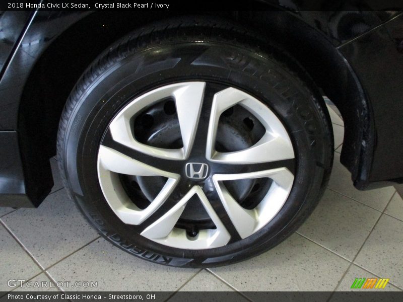 Crystal Black Pearl / Ivory 2018 Honda Civic LX Sedan
