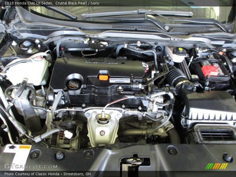 Crystal Black Pearl / Ivory 2018 Honda Civic LX Sedan