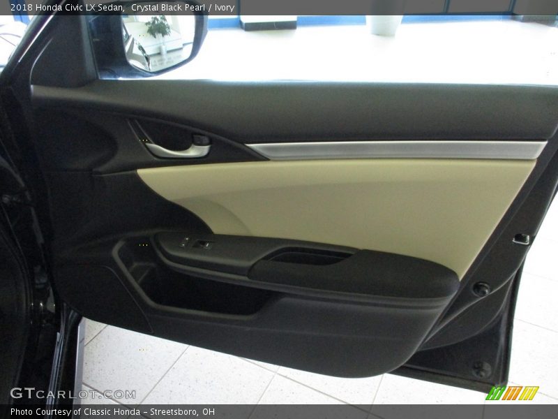Crystal Black Pearl / Ivory 2018 Honda Civic LX Sedan