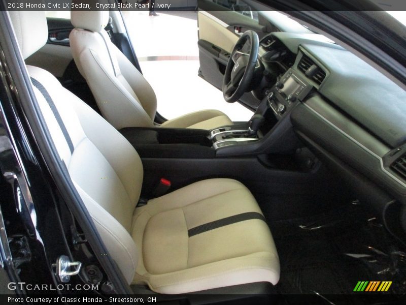 Crystal Black Pearl / Ivory 2018 Honda Civic LX Sedan