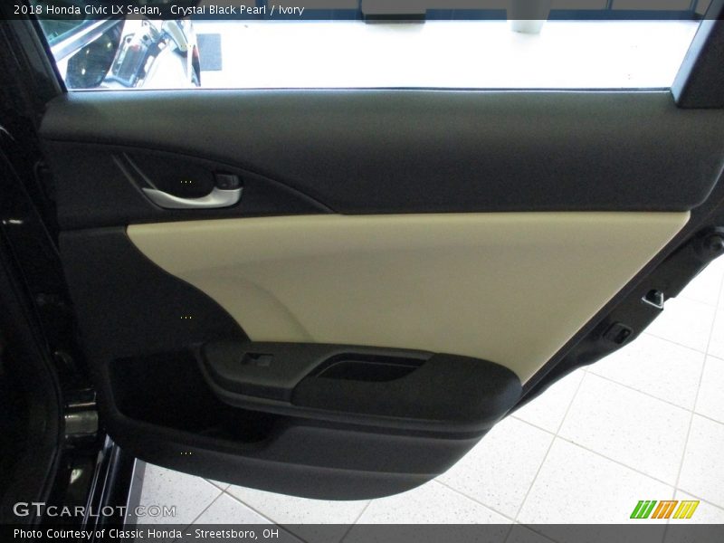 Crystal Black Pearl / Ivory 2018 Honda Civic LX Sedan