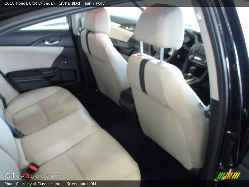 Crystal Black Pearl / Ivory 2018 Honda Civic LX Sedan
