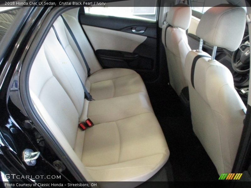 Crystal Black Pearl / Ivory 2018 Honda Civic LX Sedan