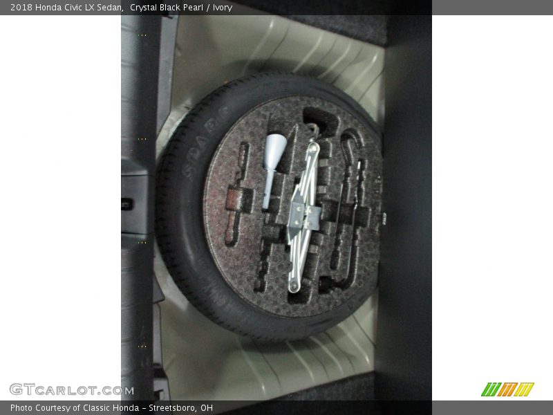 Crystal Black Pearl / Ivory 2018 Honda Civic LX Sedan