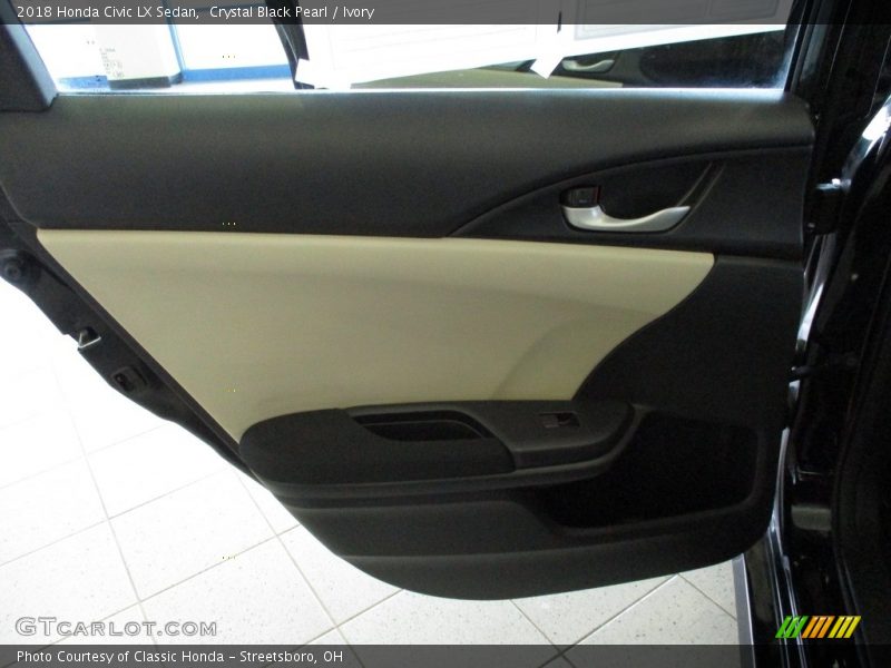Crystal Black Pearl / Ivory 2018 Honda Civic LX Sedan