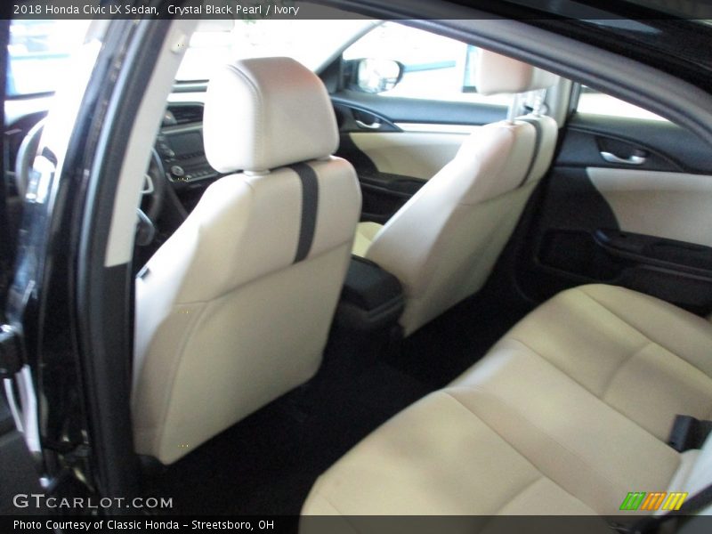 Crystal Black Pearl / Ivory 2018 Honda Civic LX Sedan