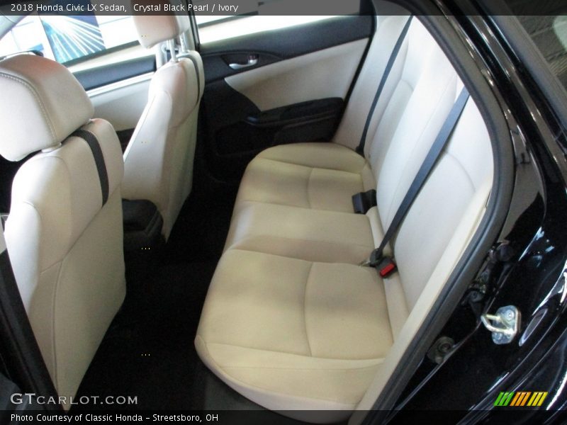 Crystal Black Pearl / Ivory 2018 Honda Civic LX Sedan