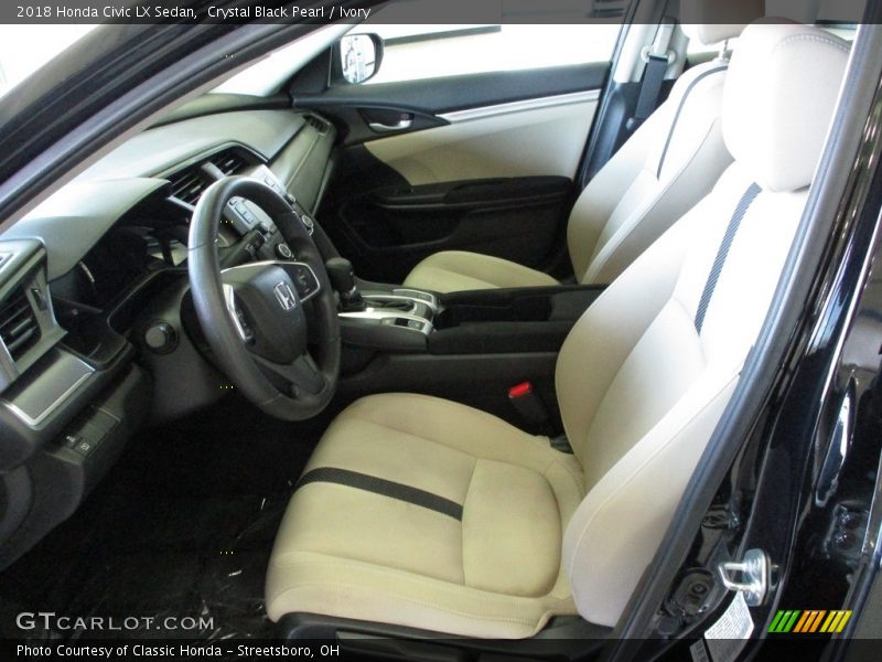 Crystal Black Pearl / Ivory 2018 Honda Civic LX Sedan