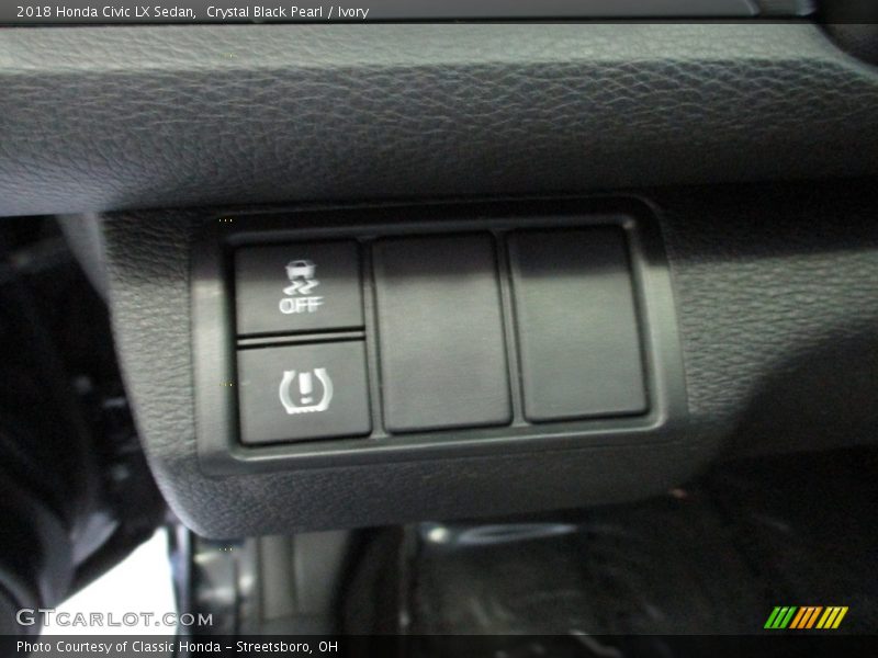 Crystal Black Pearl / Ivory 2018 Honda Civic LX Sedan