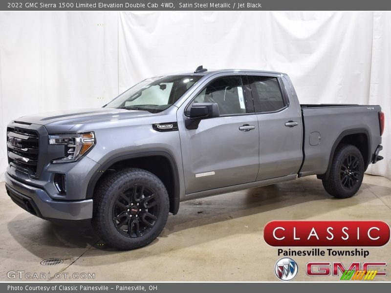 Satin Steel Metallic / Jet Black 2022 GMC Sierra 1500 Limited Elevation Double Cab 4WD