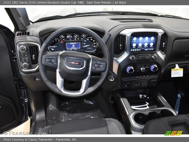 Satin Steel Metallic / Jet Black 2022 GMC Sierra 1500 Limited Elevation Double Cab 4WD