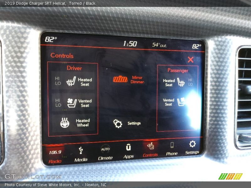 Controls of 2019 Charger SRT Hellcat