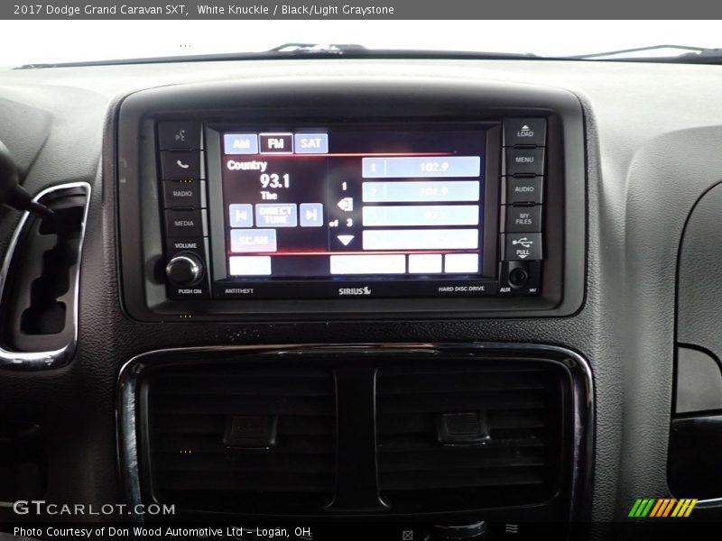 White Knuckle / Black/Light Graystone 2017 Dodge Grand Caravan SXT