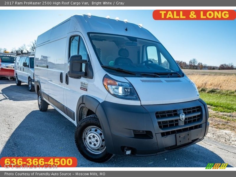 Bright White / Gray 2017 Ram ProMaster 2500 High Roof Cargo Van