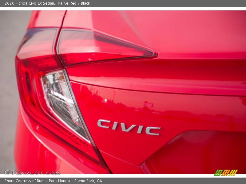 Rallye Red / Black 2020 Honda Civic LX Sedan