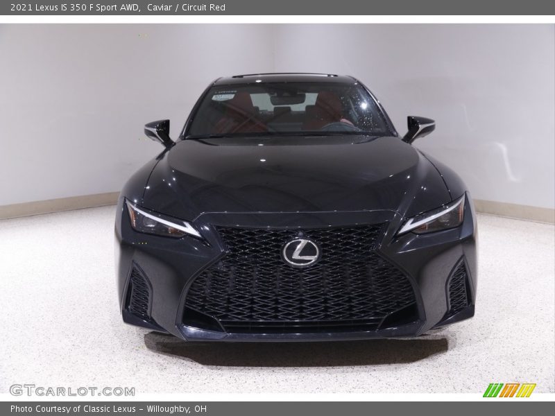 Caviar / Circuit Red 2021 Lexus IS 350 F Sport AWD