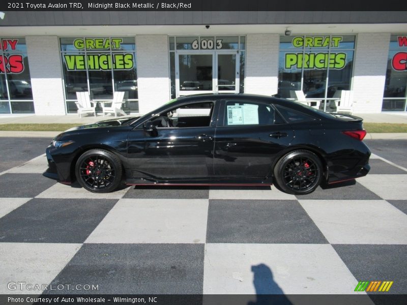 Midnight Black Metallic / Black/Red 2021 Toyota Avalon TRD