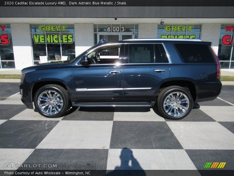 Dark Adriatic Blue Metallic / Shale 2020 Cadillac Escalade Luxury 4WD