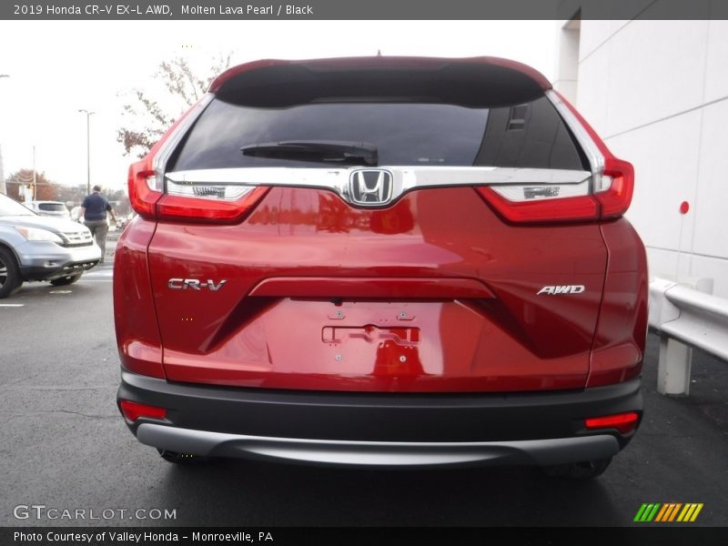 Molten Lava Pearl / Black 2019 Honda CR-V EX-L AWD
