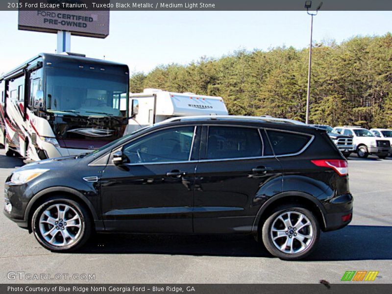 Tuxedo Black Metallic / Medium Light Stone 2015 Ford Escape Titanium