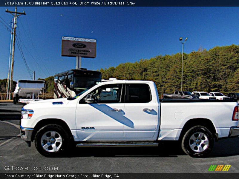 Bright White / Black/Diesel Gray 2019 Ram 1500 Big Horn Quad Cab 4x4