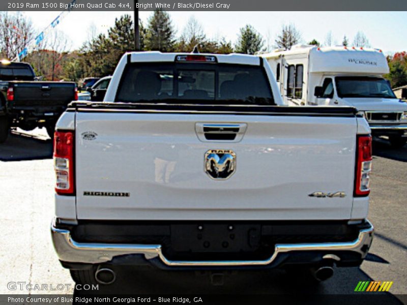Bright White / Black/Diesel Gray 2019 Ram 1500 Big Horn Quad Cab 4x4