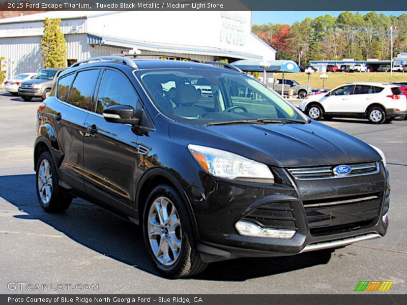 Tuxedo Black Metallic / Medium Light Stone 2015 Ford Escape Titanium