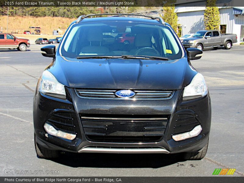 Tuxedo Black Metallic / Medium Light Stone 2015 Ford Escape Titanium