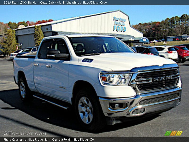 Bright White / Black/Diesel Gray 2019 Ram 1500 Big Horn Quad Cab 4x4