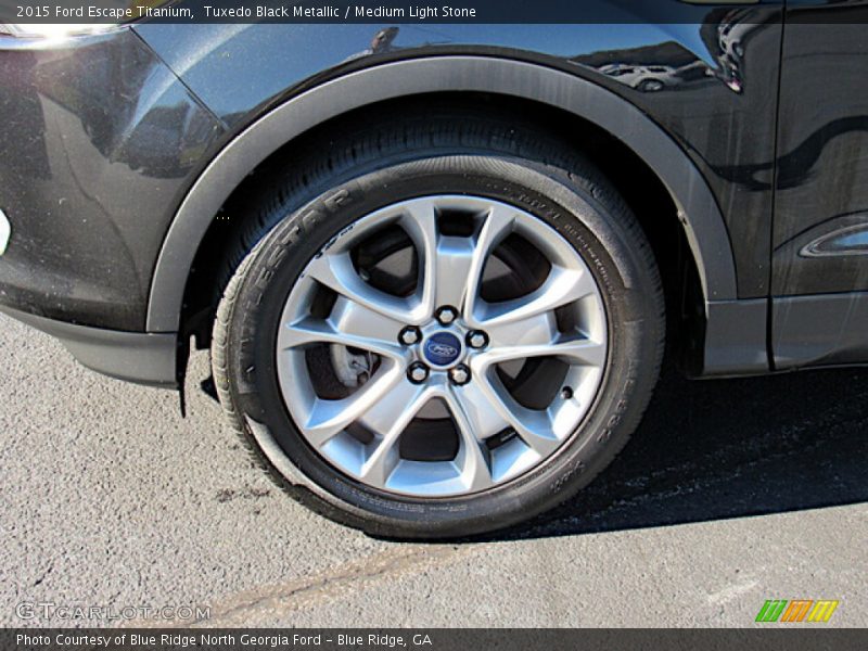 Tuxedo Black Metallic / Medium Light Stone 2015 Ford Escape Titanium