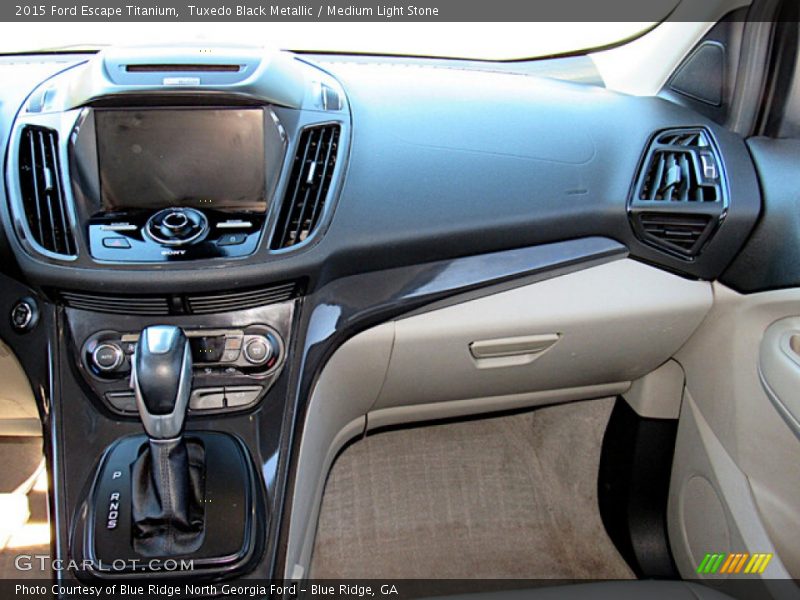 Tuxedo Black Metallic / Medium Light Stone 2015 Ford Escape Titanium