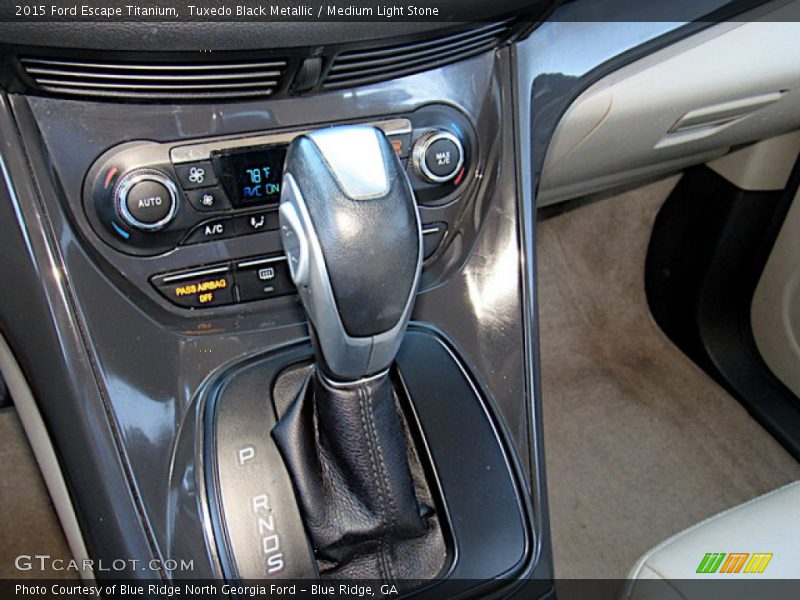 Tuxedo Black Metallic / Medium Light Stone 2015 Ford Escape Titanium