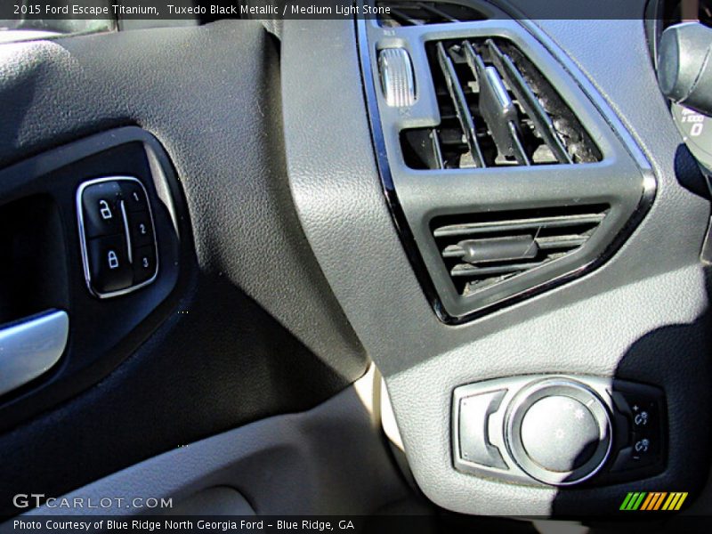 Tuxedo Black Metallic / Medium Light Stone 2015 Ford Escape Titanium