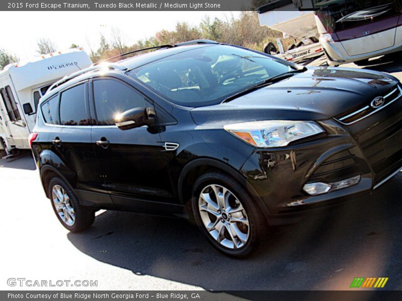 Tuxedo Black Metallic / Medium Light Stone 2015 Ford Escape Titanium