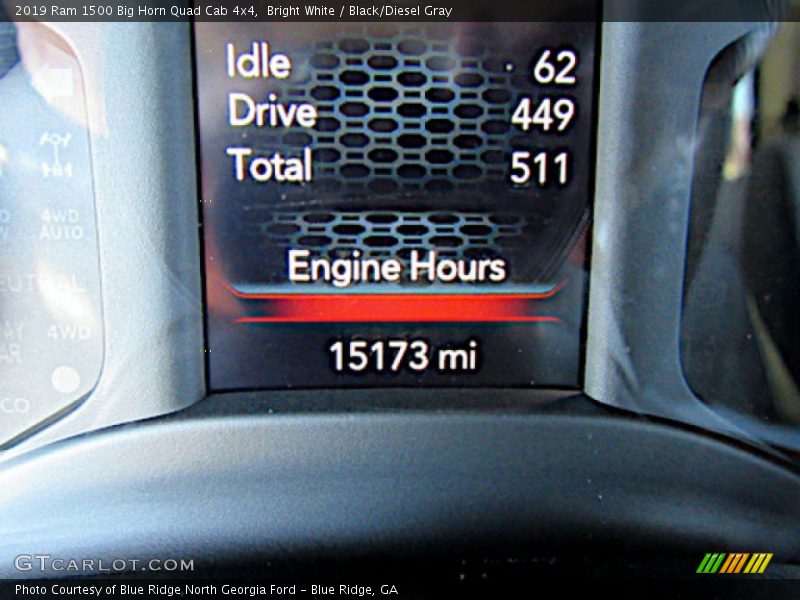 Bright White / Black/Diesel Gray 2019 Ram 1500 Big Horn Quad Cab 4x4