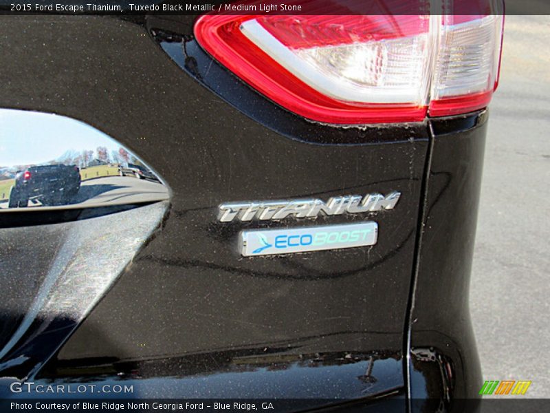 Tuxedo Black Metallic / Medium Light Stone 2015 Ford Escape Titanium
