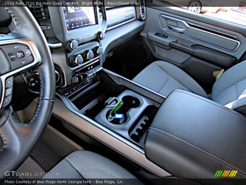 Bright White / Black/Diesel Gray 2019 Ram 1500 Big Horn Quad Cab 4x4