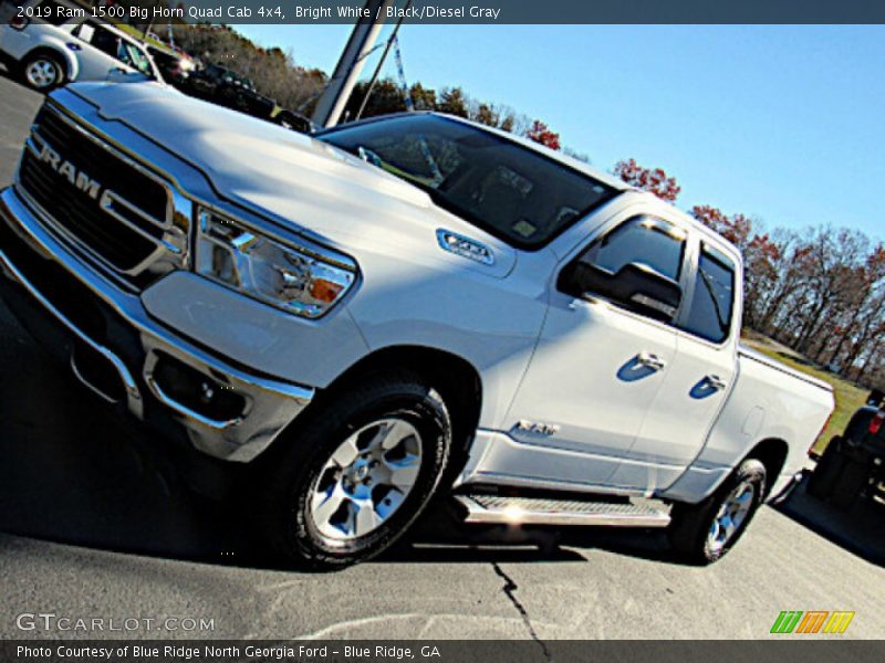 Bright White / Black/Diesel Gray 2019 Ram 1500 Big Horn Quad Cab 4x4