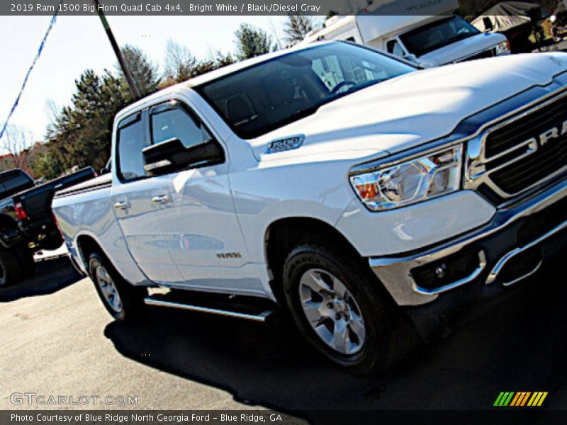 Bright White / Black/Diesel Gray 2019 Ram 1500 Big Horn Quad Cab 4x4