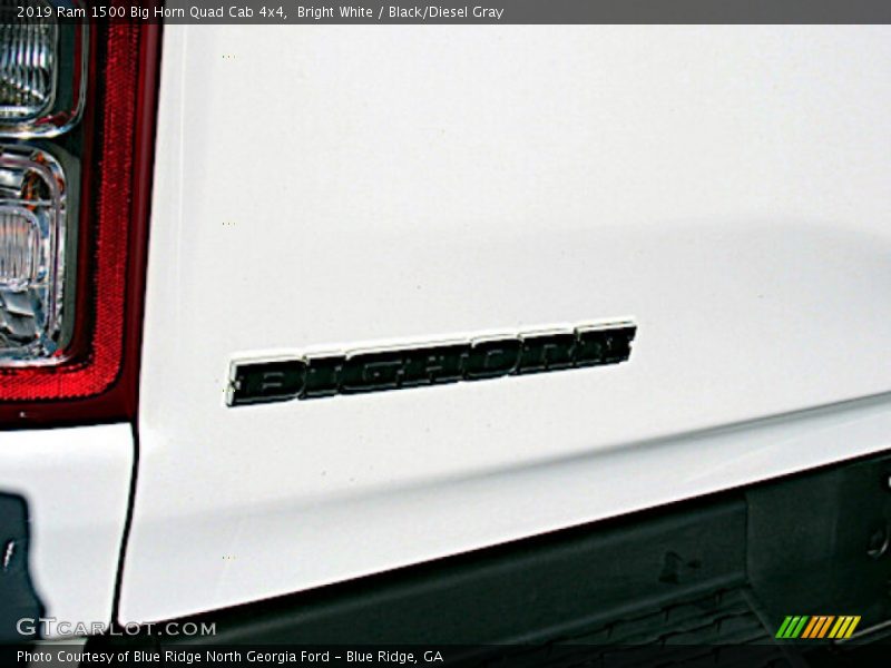 Bright White / Black/Diesel Gray 2019 Ram 1500 Big Horn Quad Cab 4x4