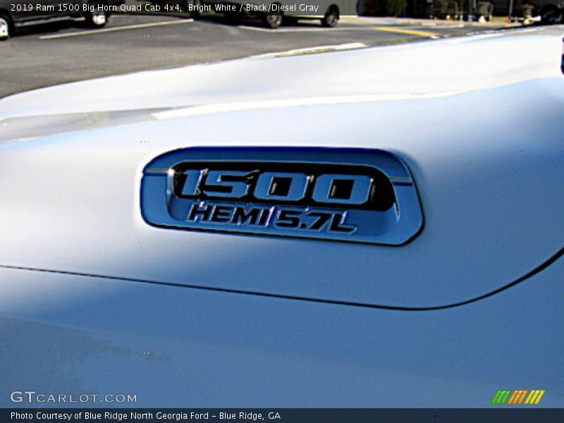 Bright White / Black/Diesel Gray 2019 Ram 1500 Big Horn Quad Cab 4x4
