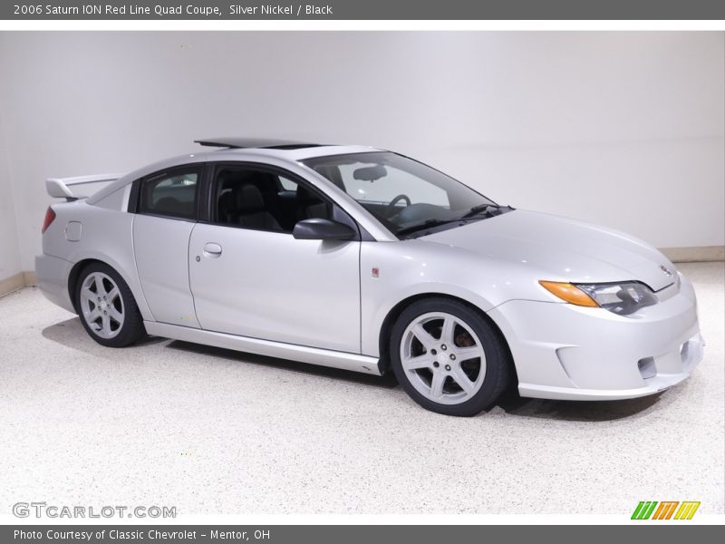 Silver Nickel / Black 2006 Saturn ION Red Line Quad Coupe
