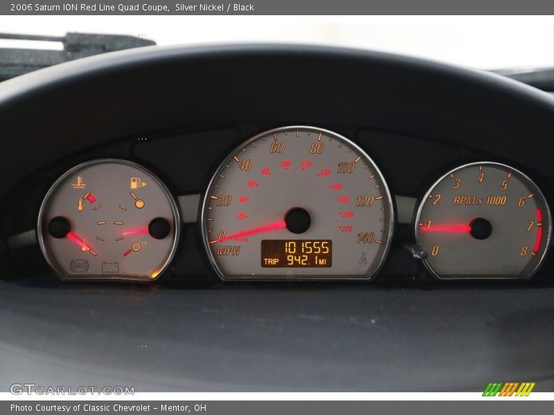 Silver Nickel / Black 2006 Saturn ION Red Line Quad Coupe