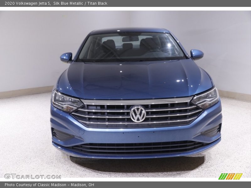 Silk Blue Metallic / Titan Black 2020 Volkswagen Jetta S