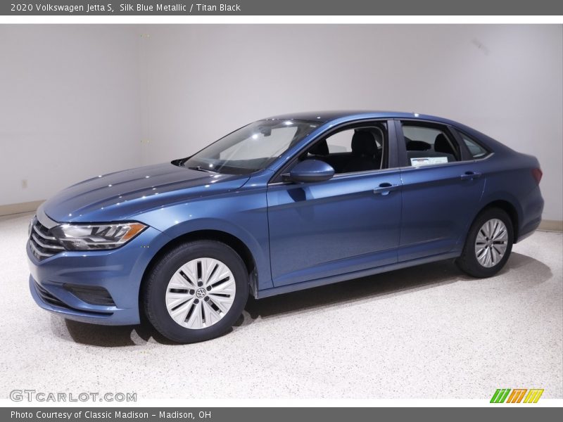 Silk Blue Metallic / Titan Black 2020 Volkswagen Jetta S