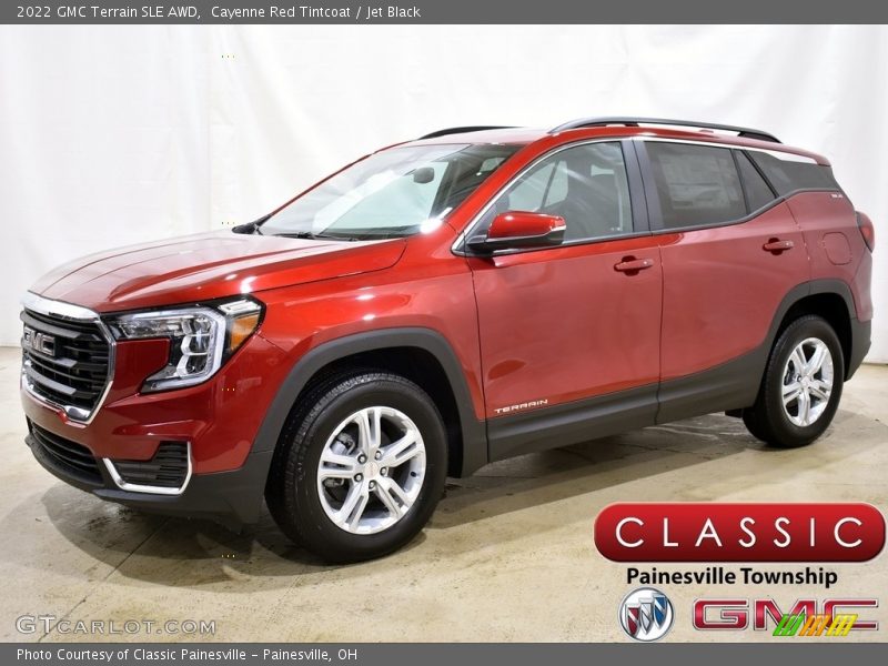 Cayenne Red Tintcoat / Jet Black 2022 GMC Terrain SLE AWD