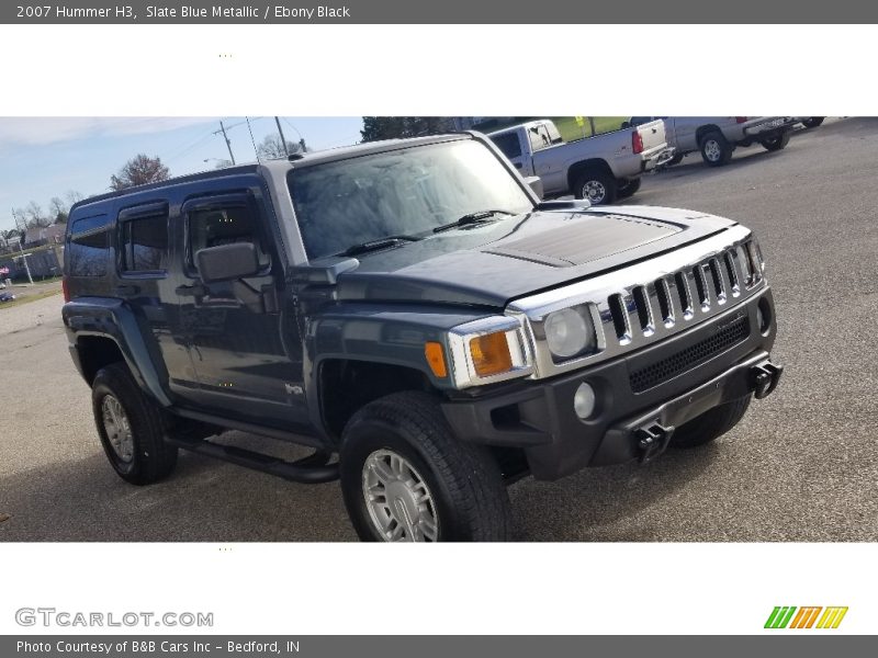 Slate Blue Metallic / Ebony Black 2007 Hummer H3