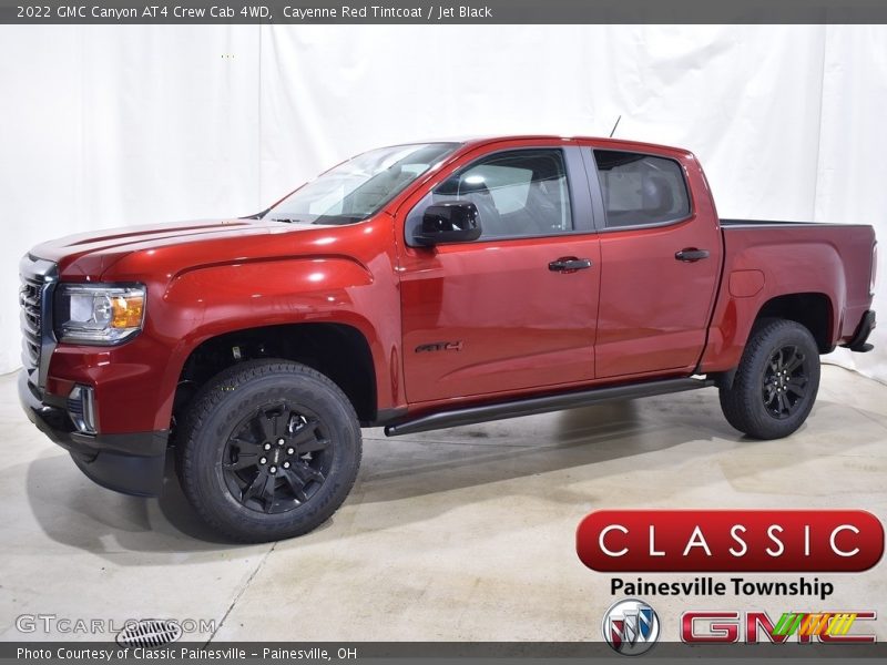 Cayenne Red Tintcoat / Jet Black 2022 GMC Canyon AT4 Crew Cab 4WD