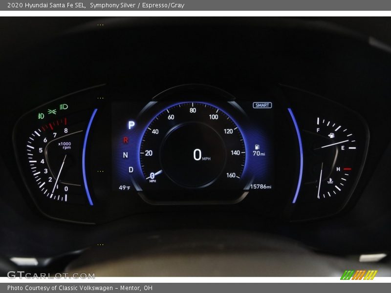 Symphony Silver / Espresso/Gray 2020 Hyundai Santa Fe SEL